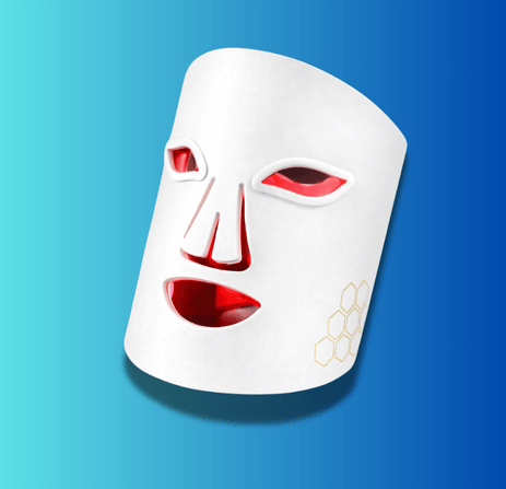 Face Mask Only - Halo White features a sleek LED red light therapy design for skincare rejuvenation. Ideal for AuraGlow RX Face & Neck treatments.