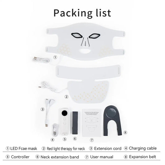 Mask + Neck and Chest - Halo White