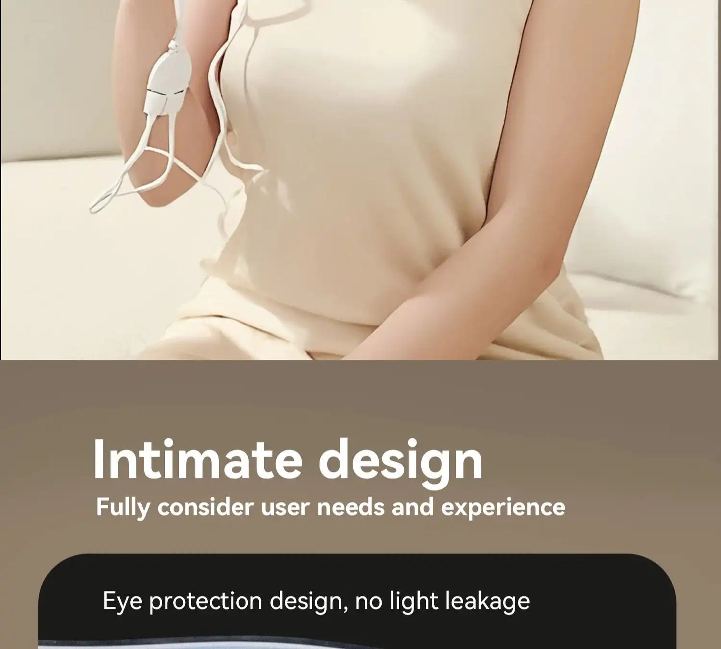 Face Mask Only - Halo White features an eye protection design with no light leakage, enhancing comfort during red light therapy sessions.