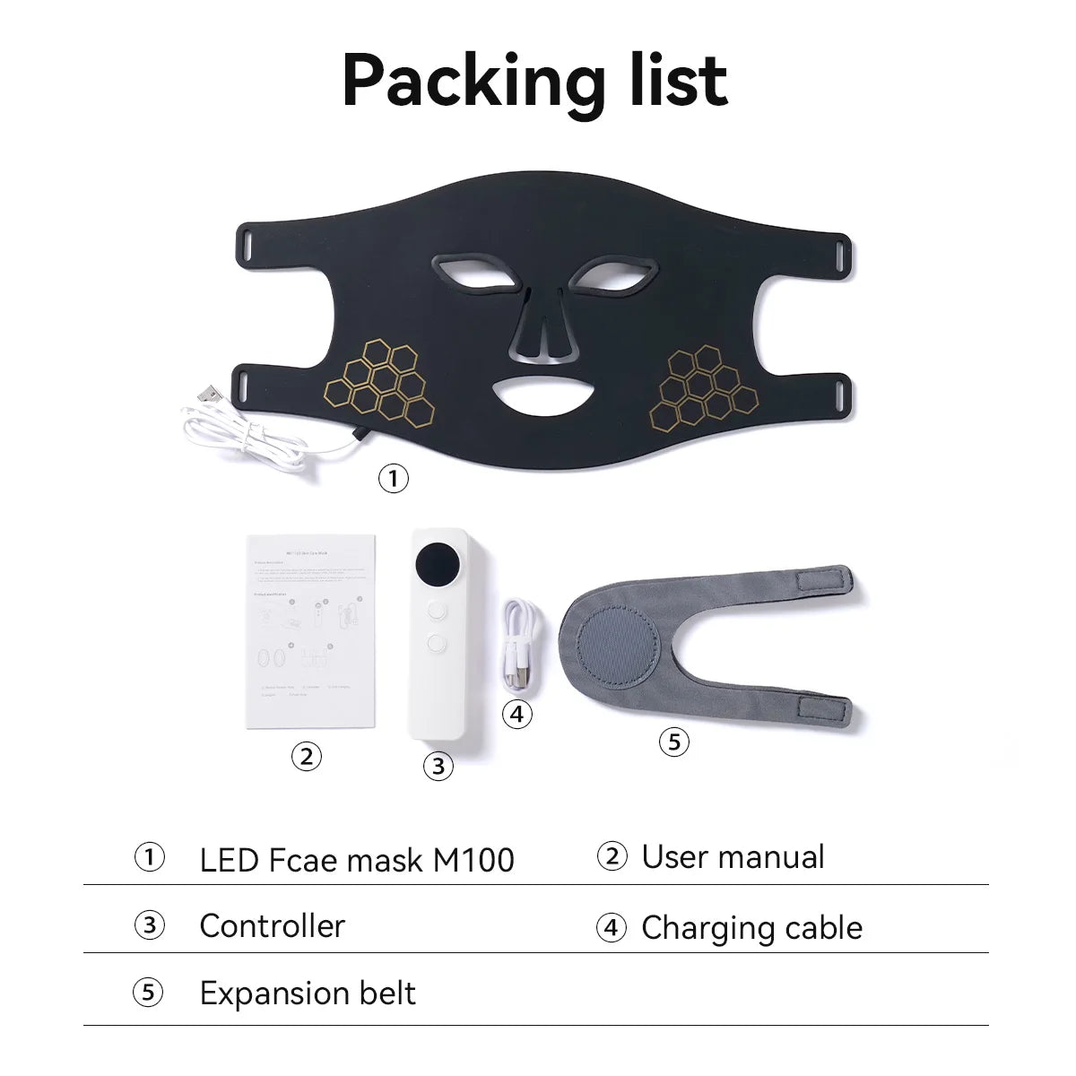 AuraGlow RX Redlight Therapy Face, Neck & Chest Mask