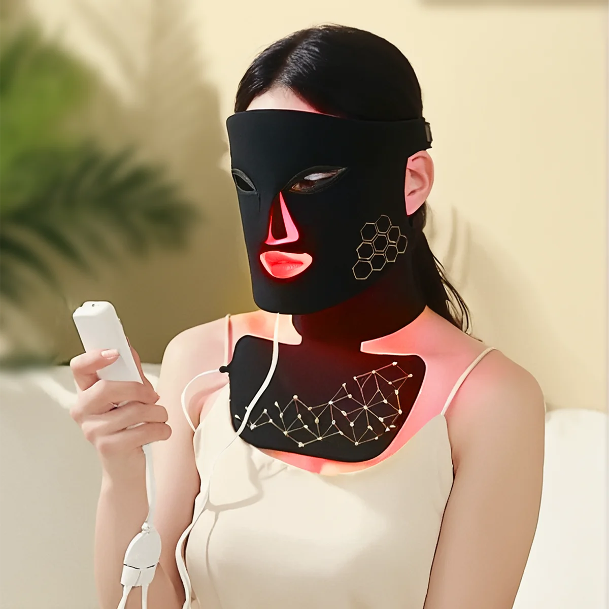 AuraGlow RX Redlight Therapy Face, Neck & Chest Mask